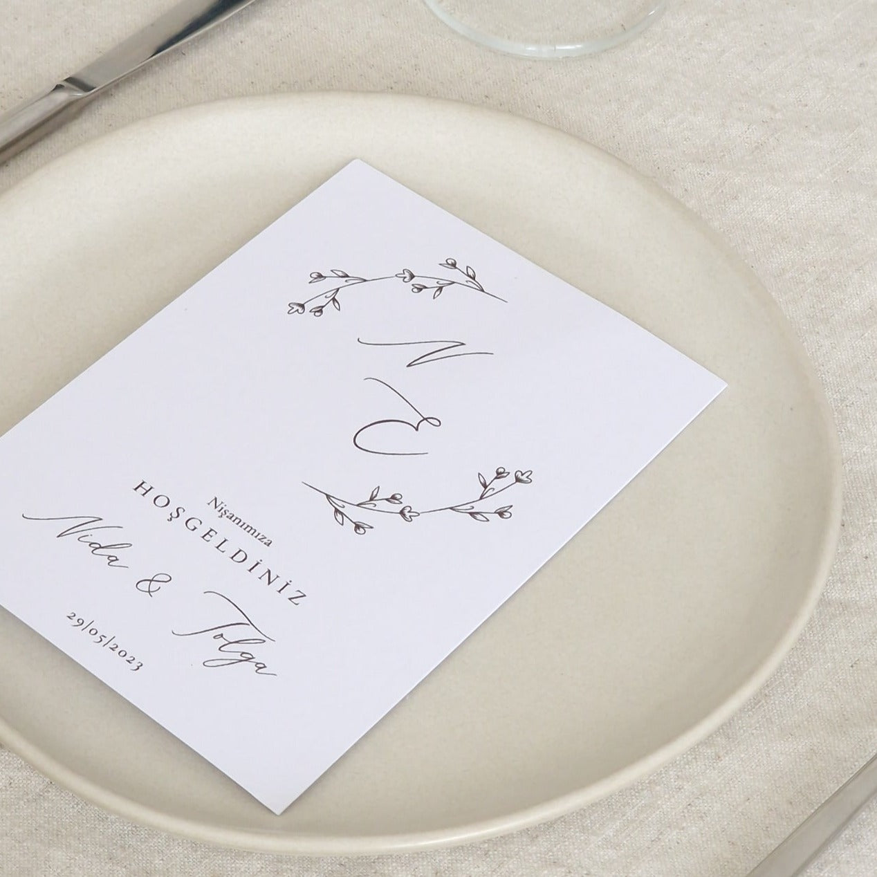 Floral table cards