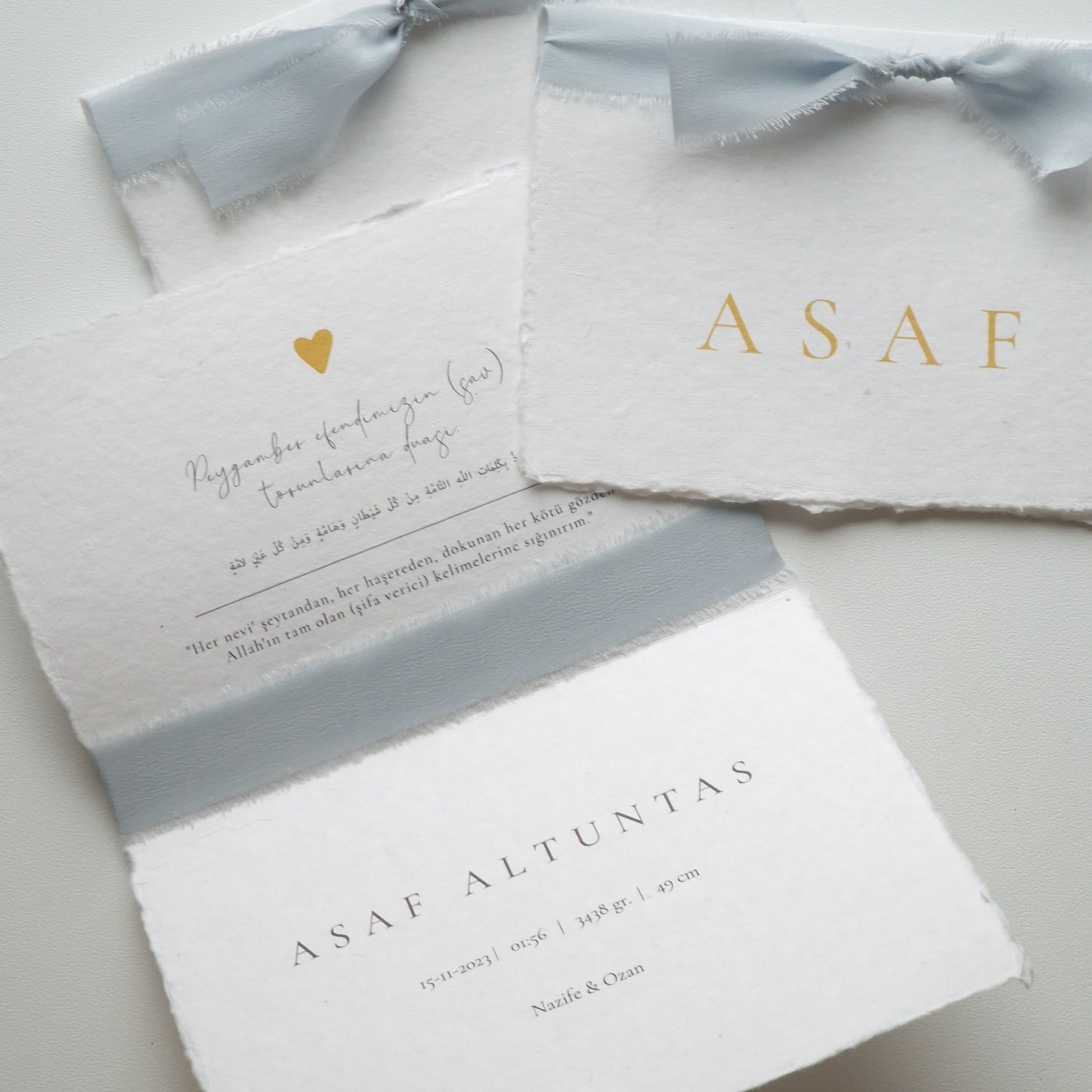 Birth announcements double-sided