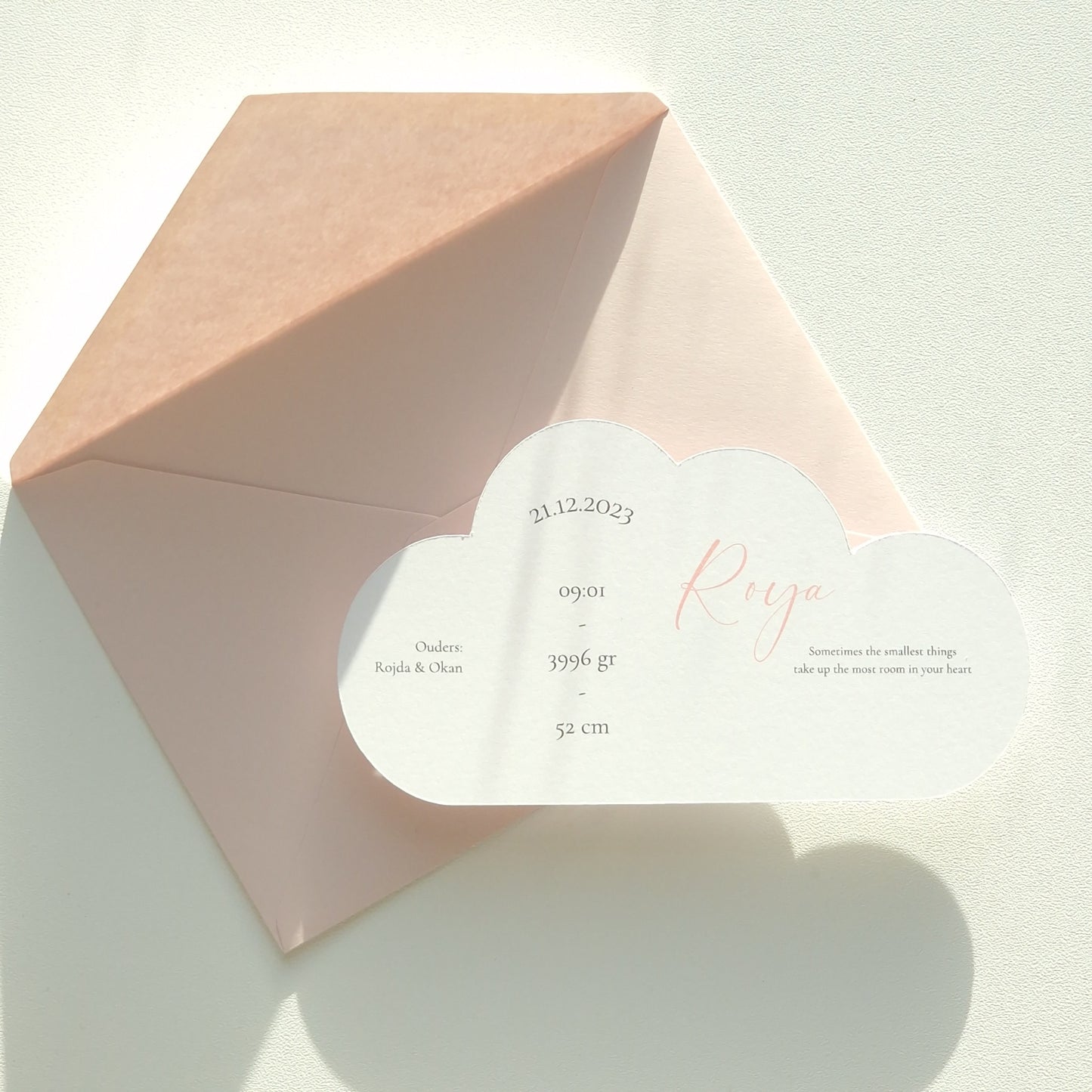 Cloud birth announcement