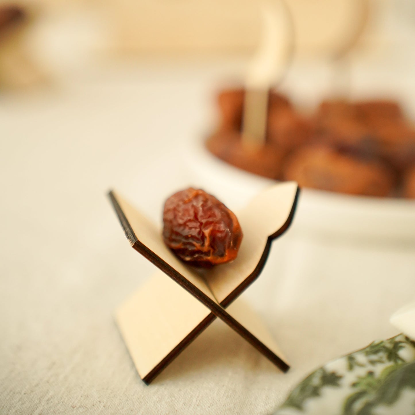 Houten dadelhouder 6 pak