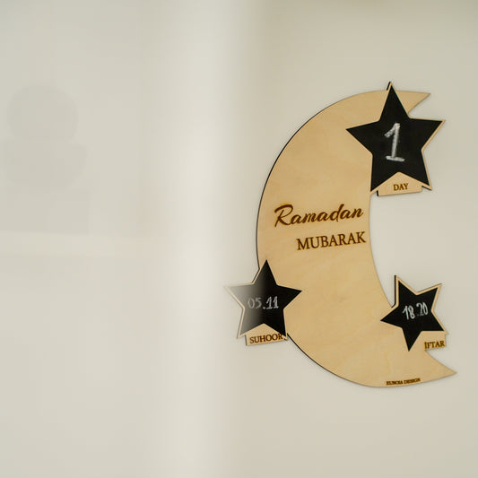 Moon tijd plaquete
