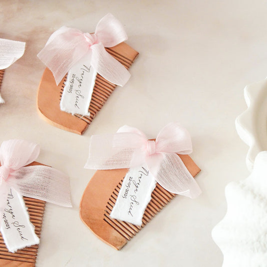 Houtenkam bedankje | Wood comb favor